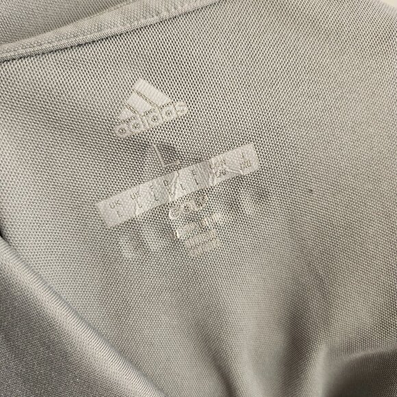 Grey Men's Adidas Golf Short Sleeve Polo with Buttons size L - Picture 2 of 10